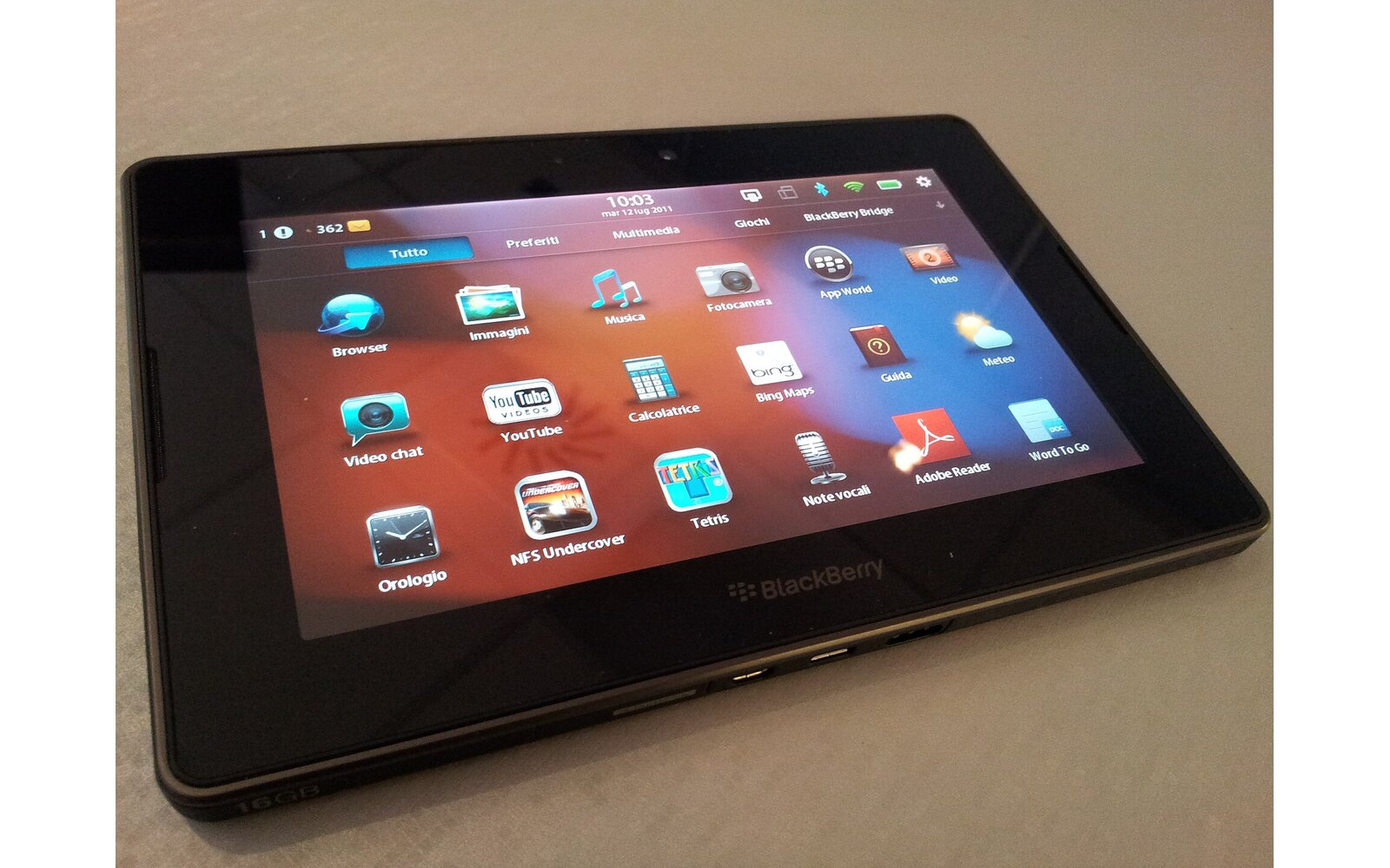 BlackBerry PlayBook tablet