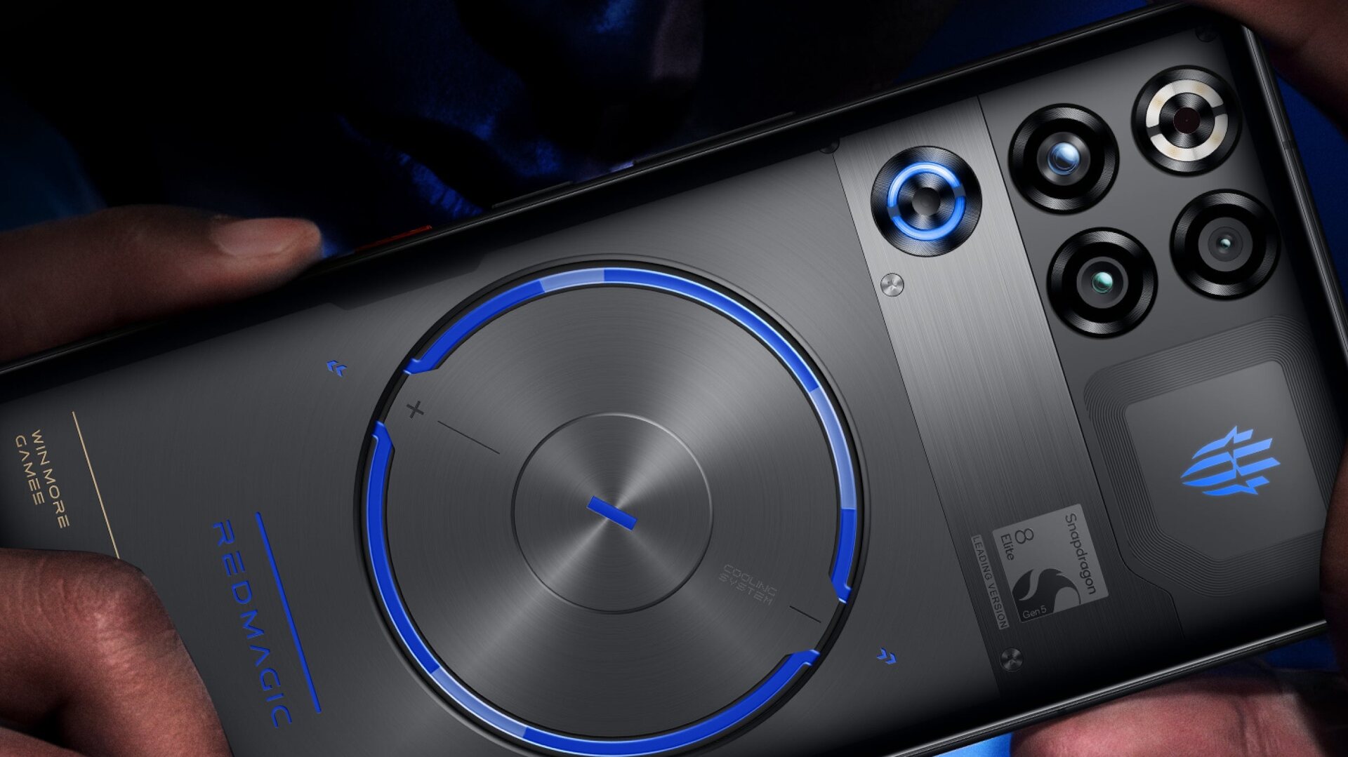 RedMagic 11S Pro UK GAME MODE side view with RGB cooling fan close-up