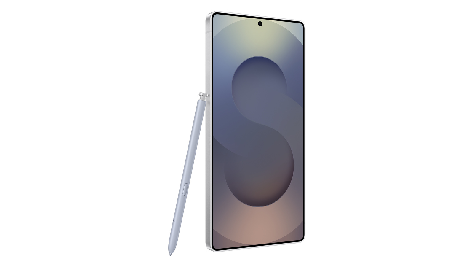 Galaxy S25 Ultra front with S Pen showing the Android AI upgrade pitch