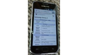 Samsung Galaxy S smartphone
