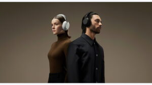 Sony 1000X THE COLLEXION Platinum and Black lifestyle hero