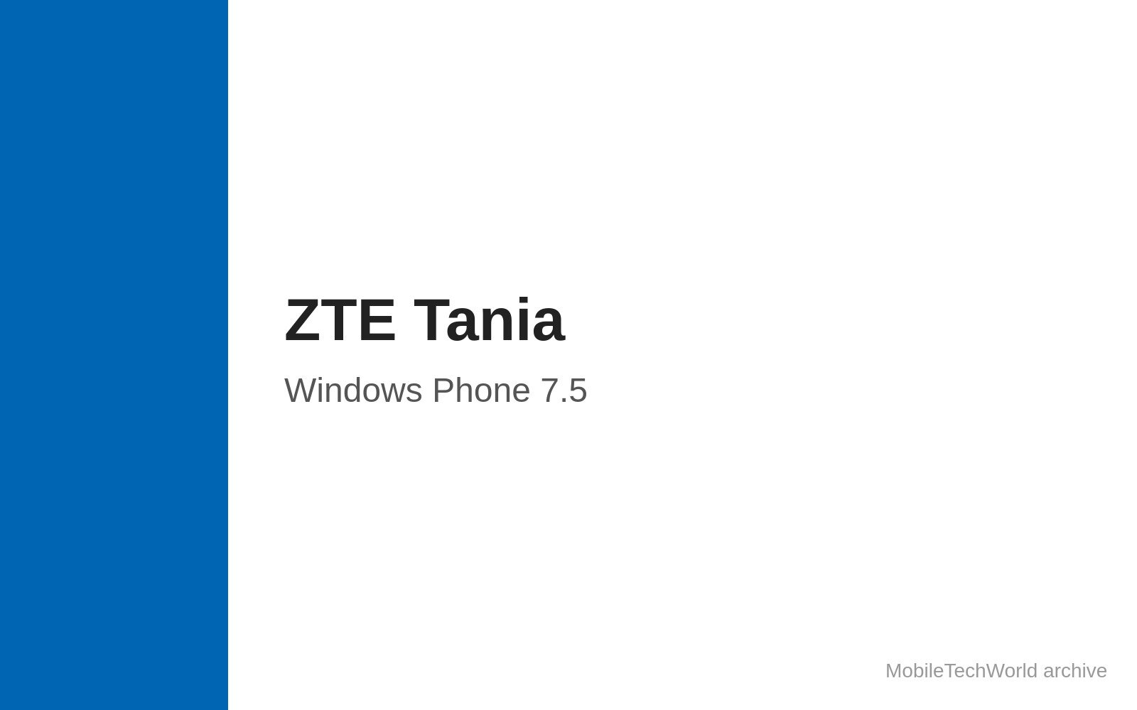 ZTE Tania featured image
