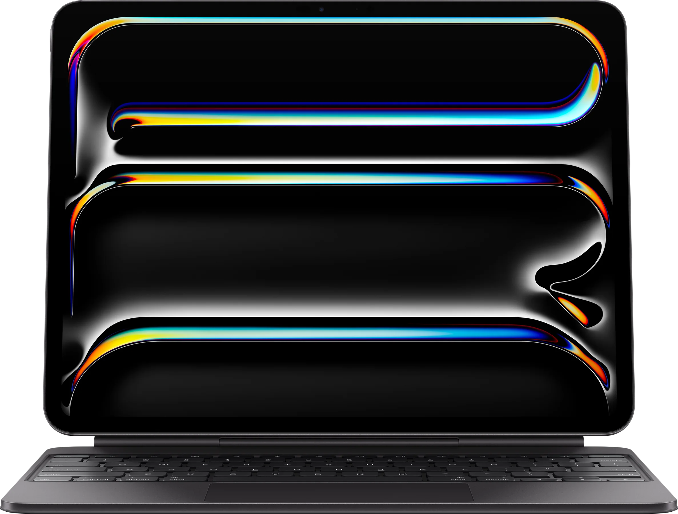 The 13-inch Magic Keyboard attached to the iPad Pro M4