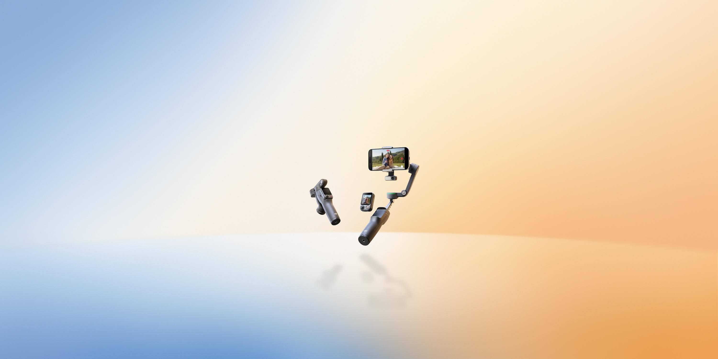 DJI Osmo Mobile 8P phone gimbal with FrameTap remote, official launch product photo