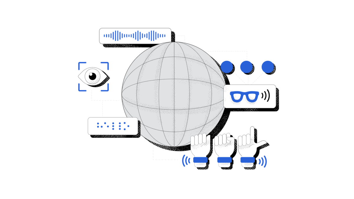 Meta AI wearables press image showing person wearing smart glasses in an accessibility context