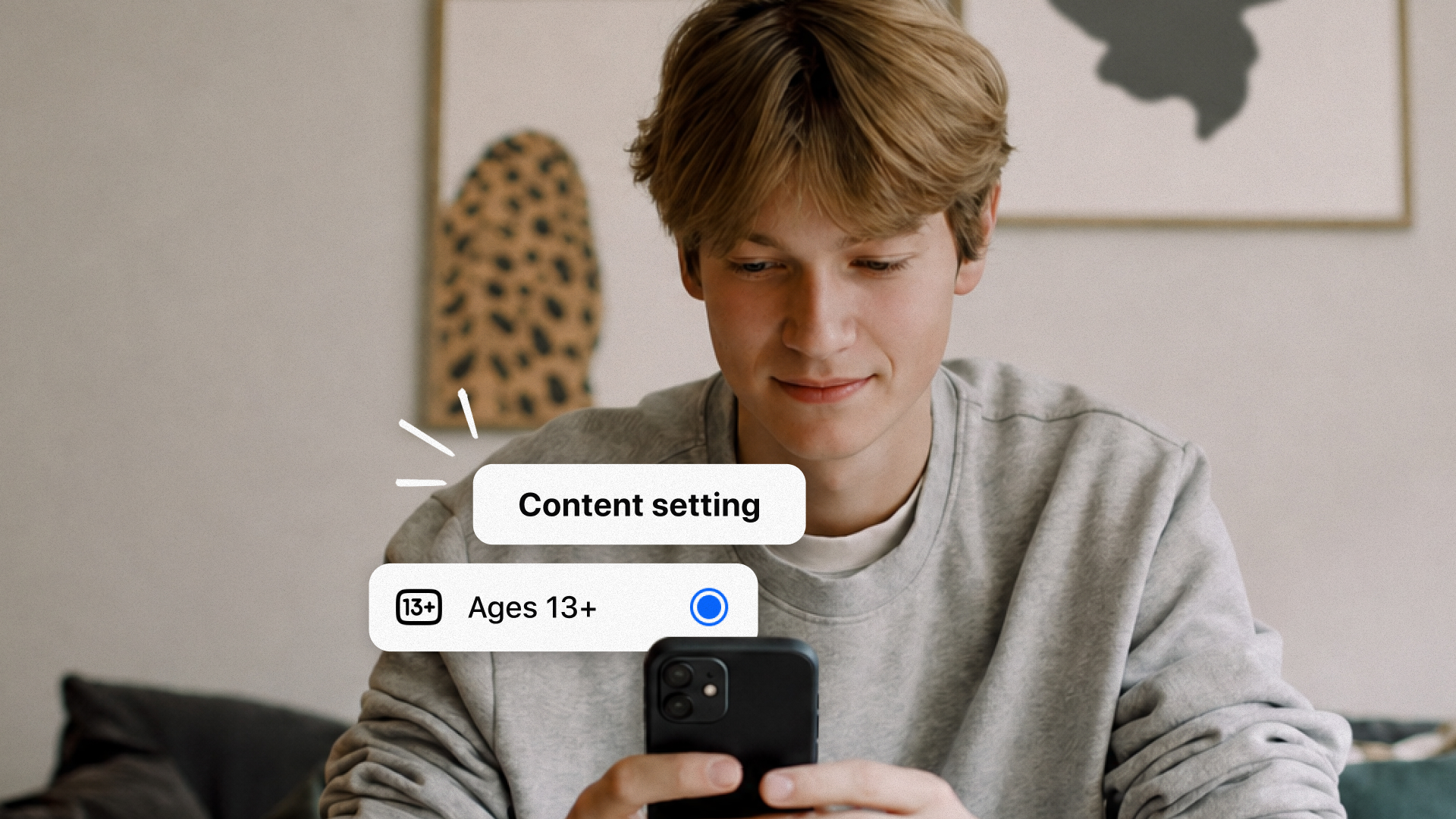 Meta 13-plus content settings for teen accounts on Instagram and Facebook, showing platform safety controls for younger users