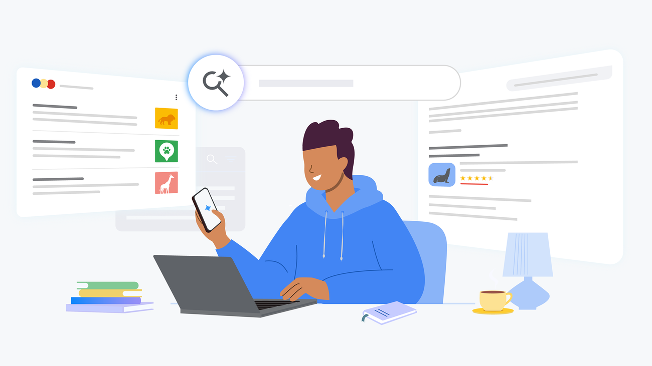Google illustration about original high quality content for search results