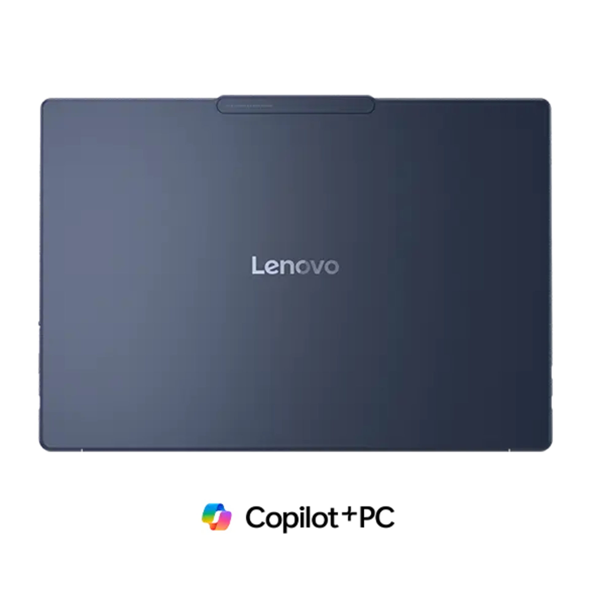 Lenovo Yoga Slim 7x closed showing its slim Cosmic Blue aluminium lid