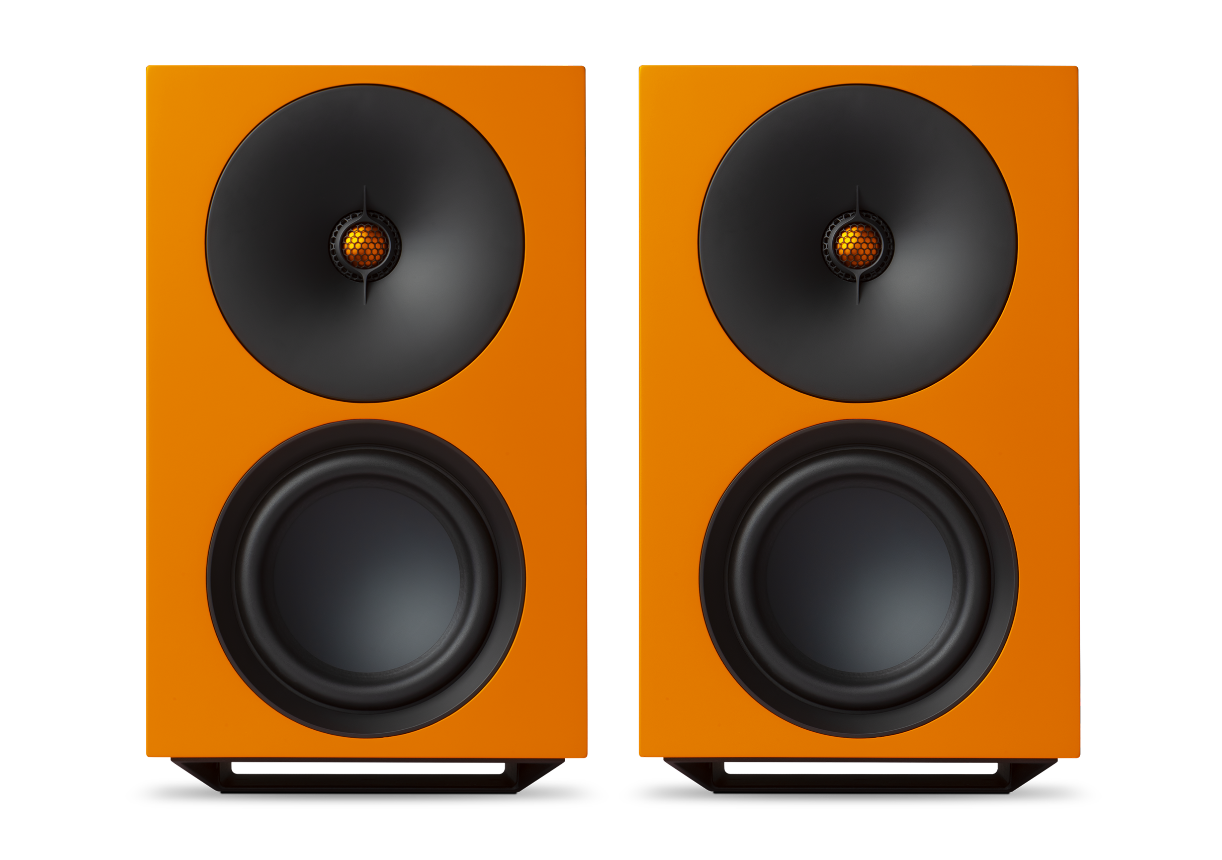 Cambridge Audio L/R X speakers in orange finish