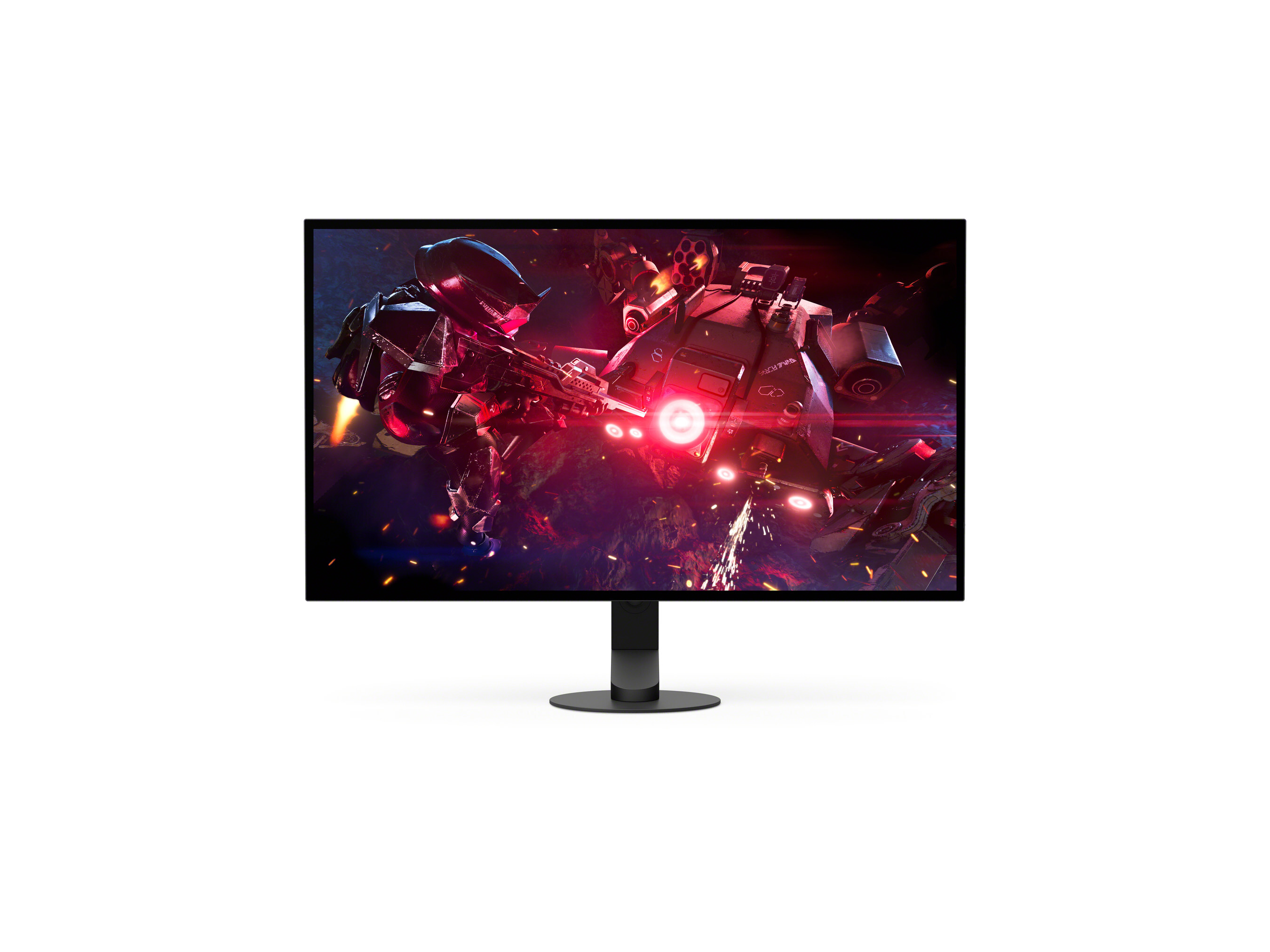 Sony INZONE M10S II tandem OLED gaming monitor shown straight on with gameplay on screen