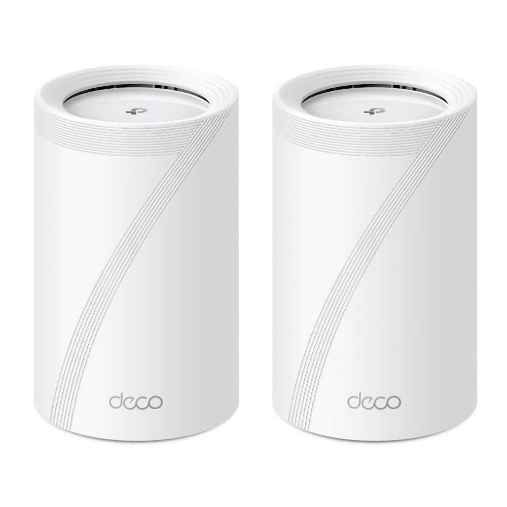 TP-Link Deco BE65 best Wi-Fi mesh system UK two-pack on a white background
