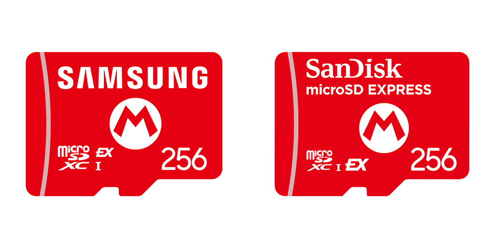Nintendo licensed SanDisk microSD Express cards for Nintendo Switch 2, 128GB and 256GB variants side by side