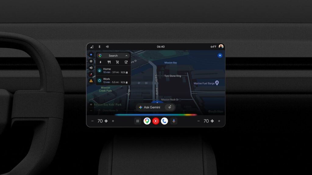 Gemini features arriving in cars with Google built-in, part of the Google I/O 2026 UK rollout