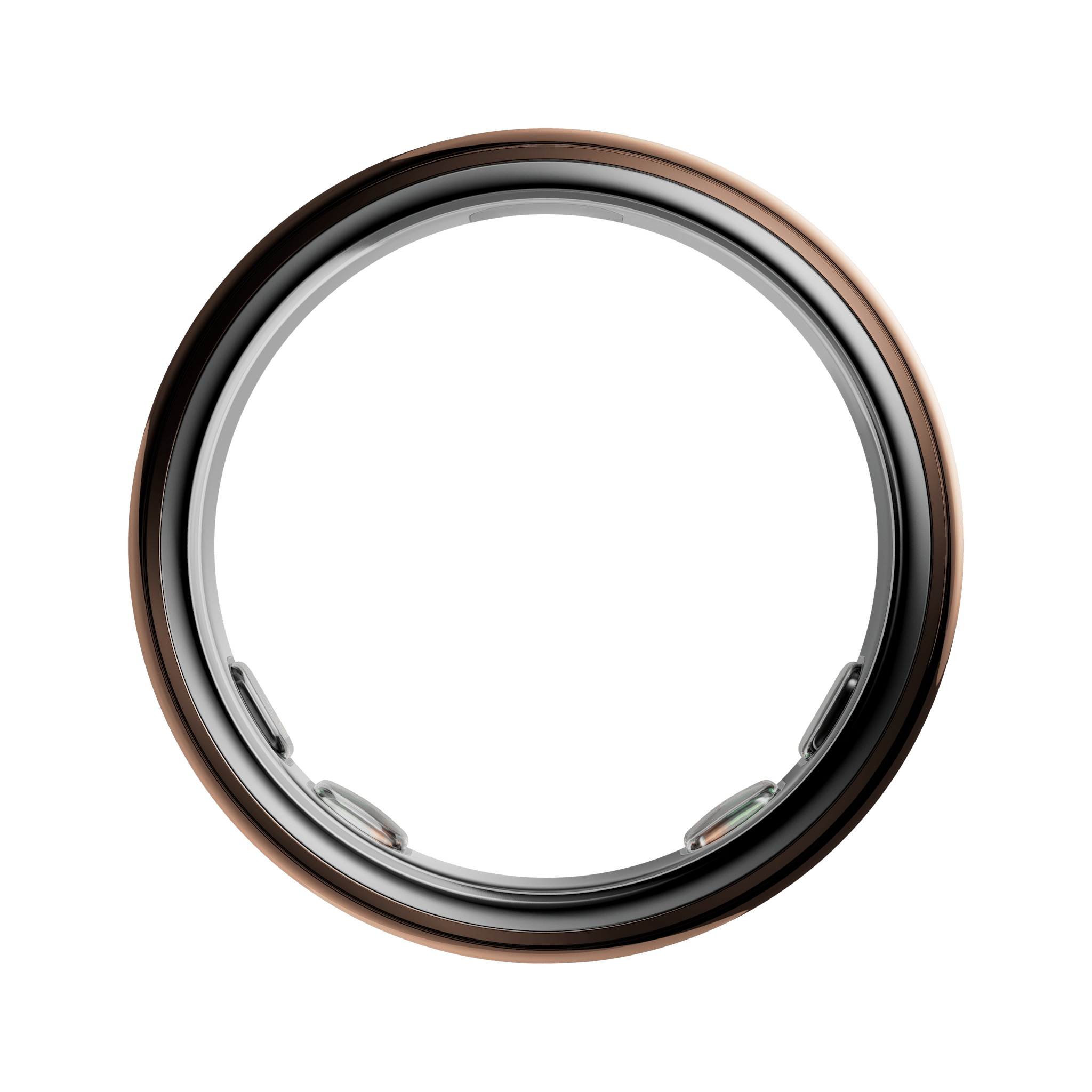 Oura Ring 5 in Deep Rose premium finish, side view