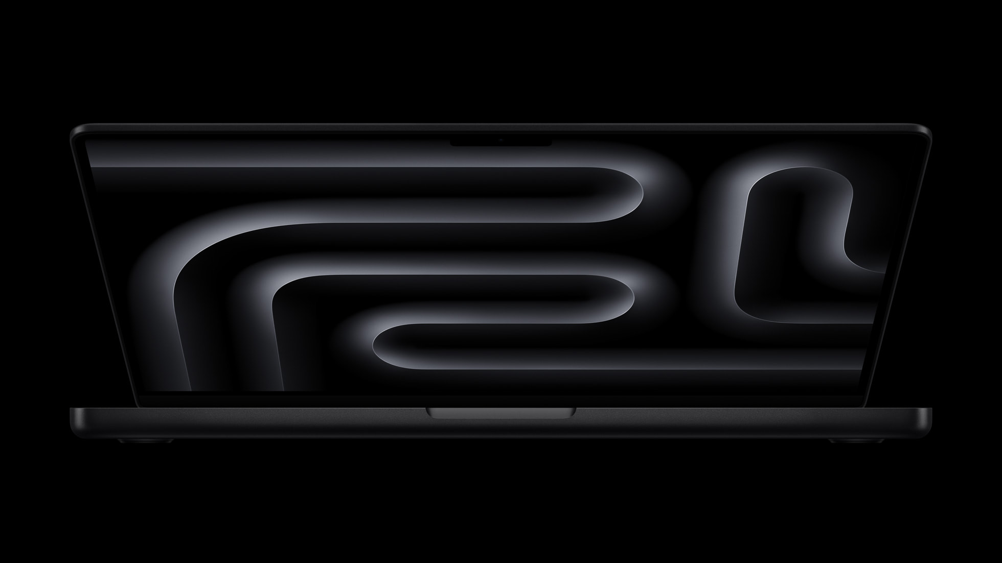 14-inch MacBook Pro M5 shown in front view on a desk