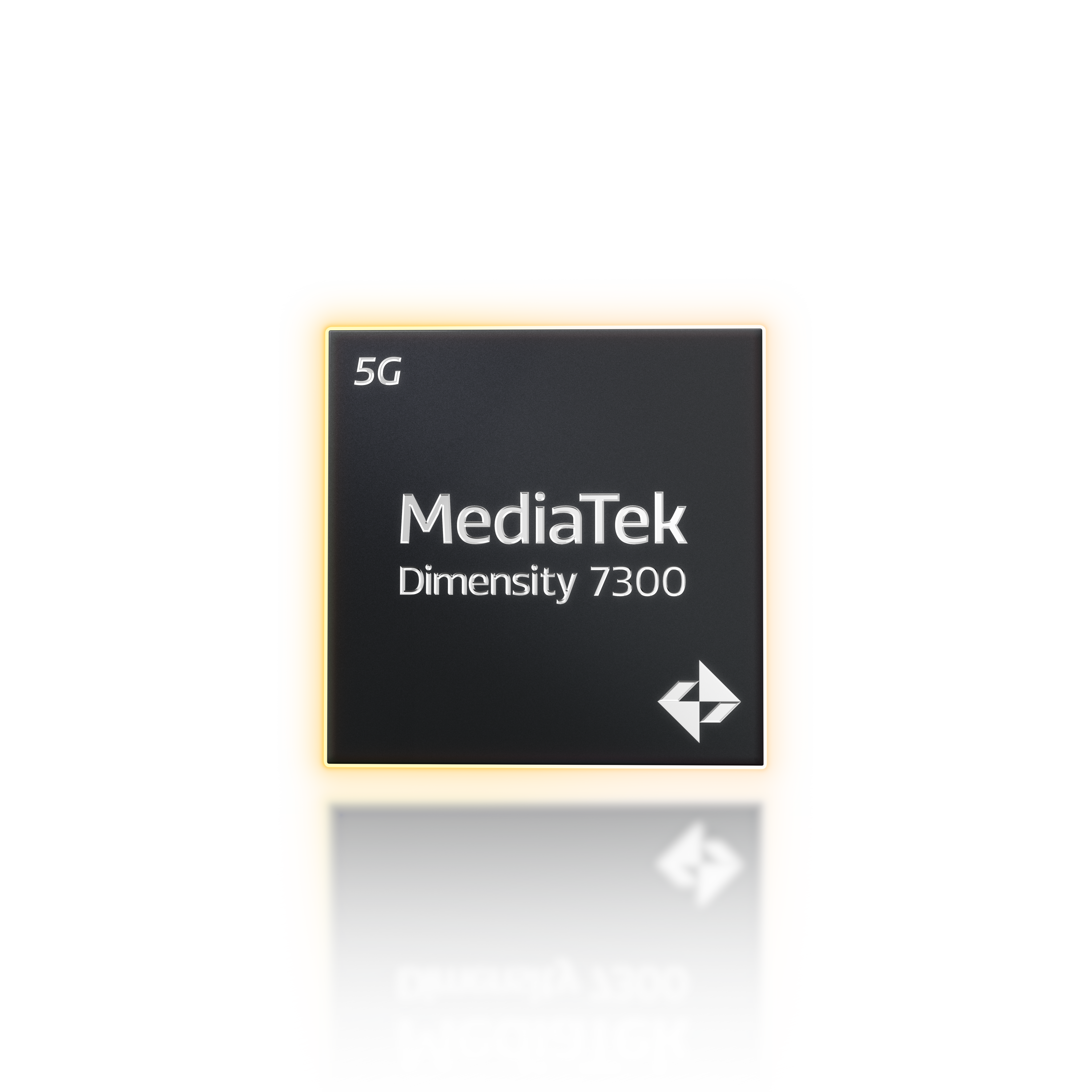 Front view of the MediaTek Dimensity 7300 chip package, the direct predecessor to the Dimensity 7400