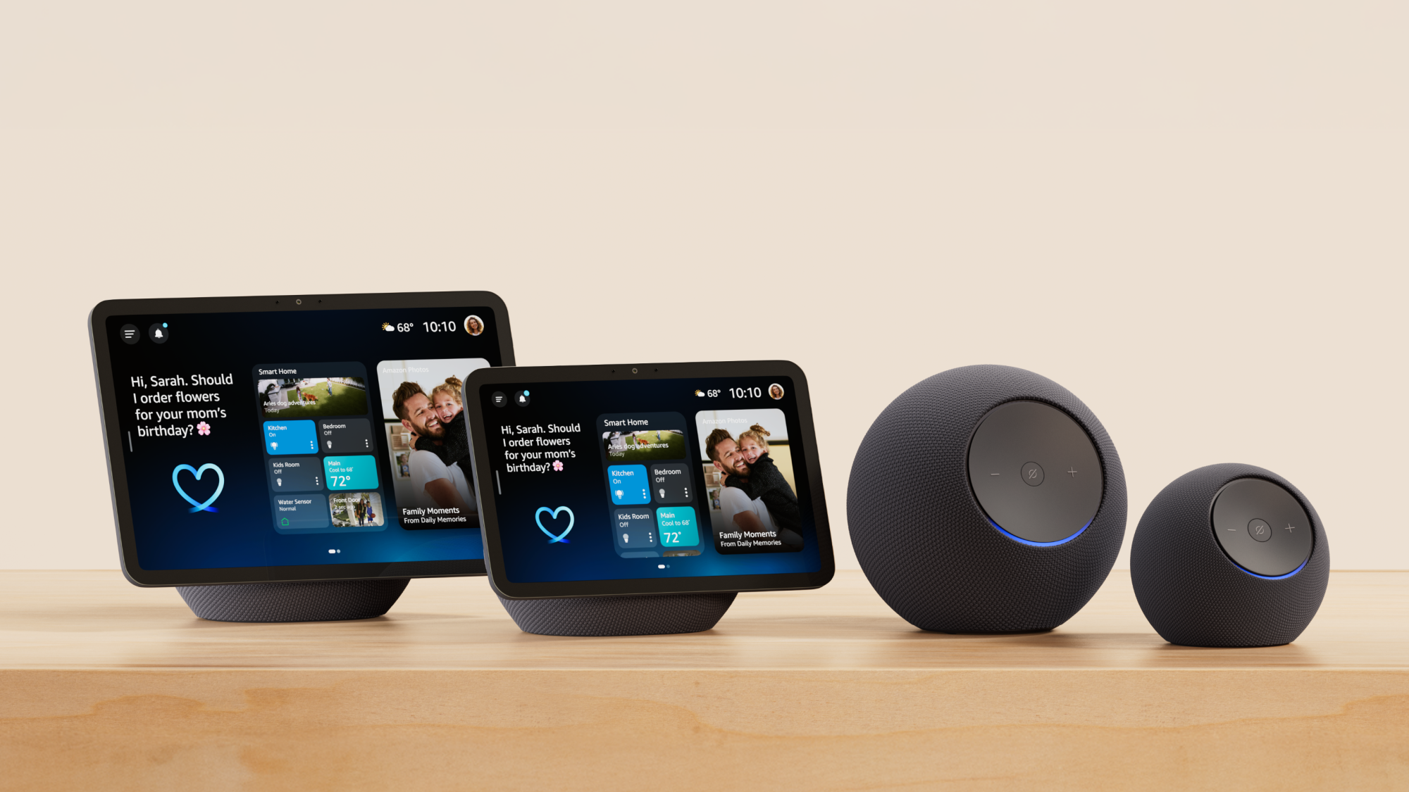 Amazon 2026 Echo family lineup including the new Echo Studio smart speaker