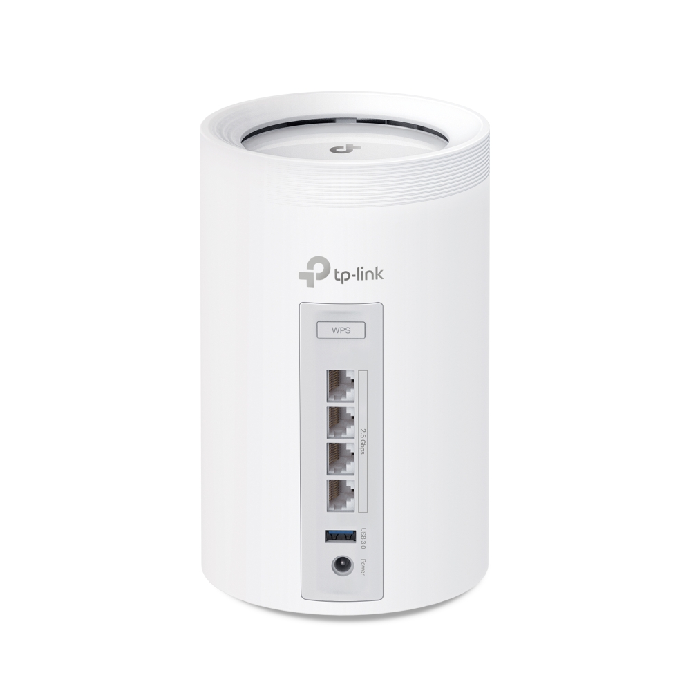 TP-Link Deco BE65 rear ports including a 2.5Gbps Ethernet connection