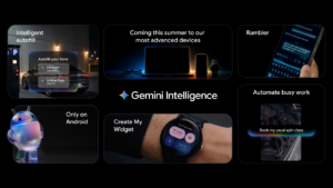 Gemini intelligence on Android and Pixel devices graphic