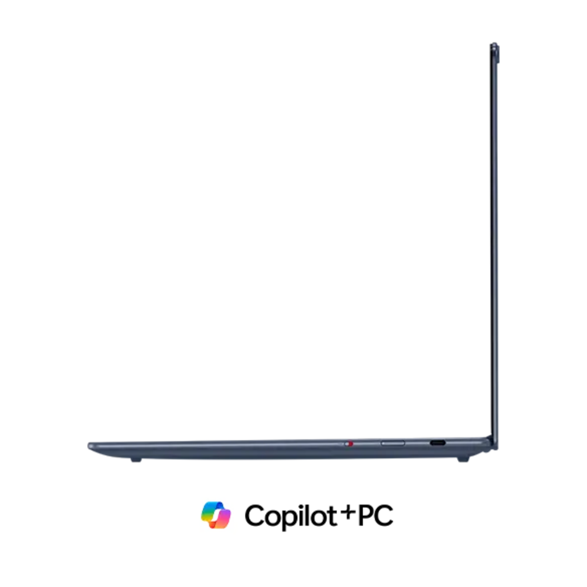 Lenovo Yoga Slim 7x right profile showing port layout and slim build