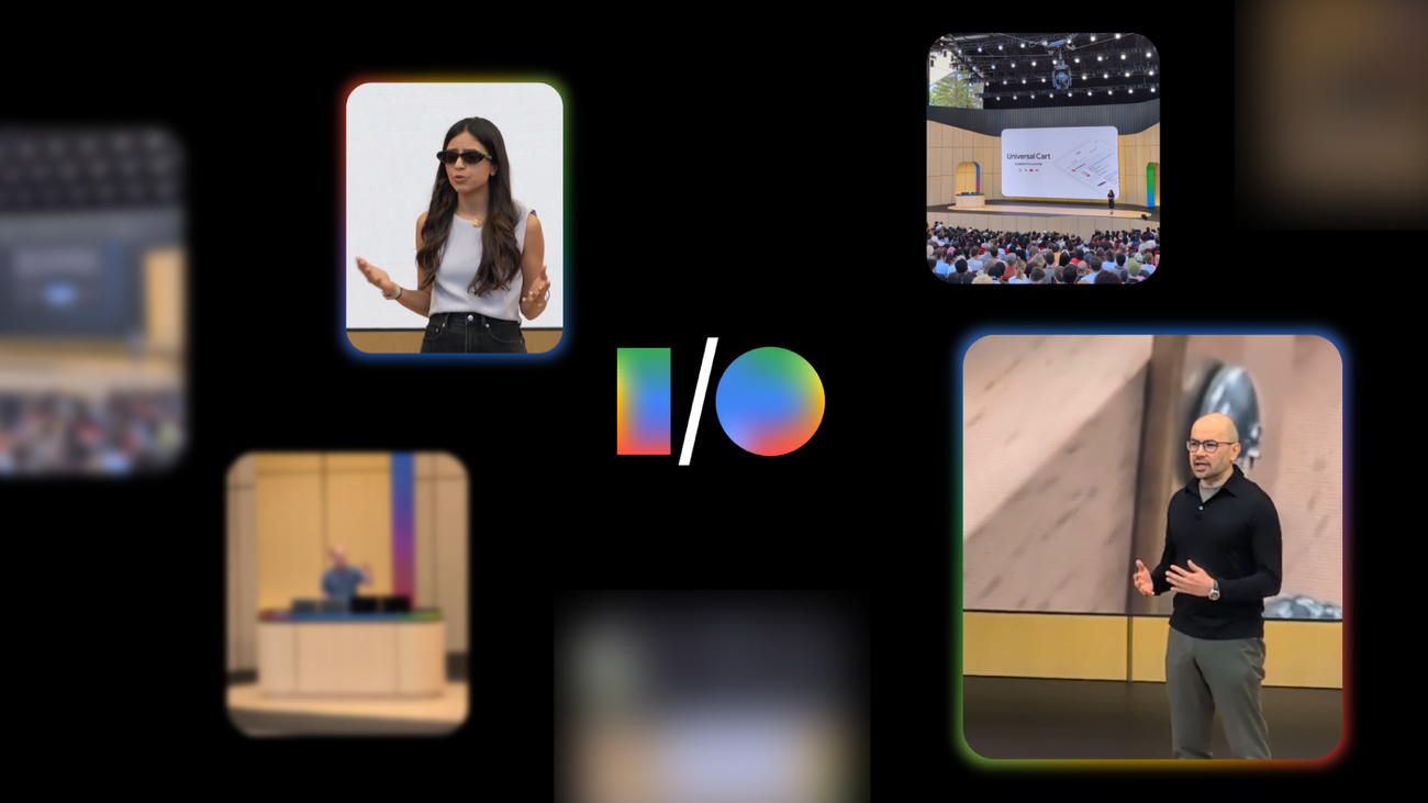 Google I/O 2026 press card highlighting AI announcements relevant to the best AI meeting notes tool UK comparison