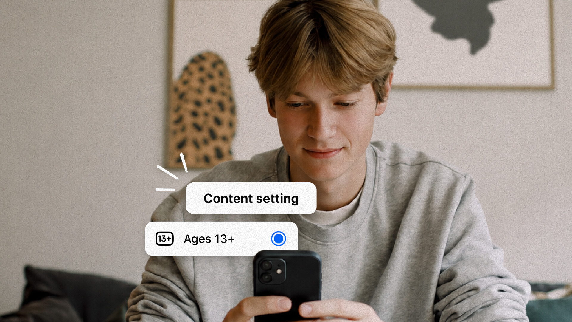 Online Safety Act teen account content settings from Meta limiting sensitive content for under-18 users