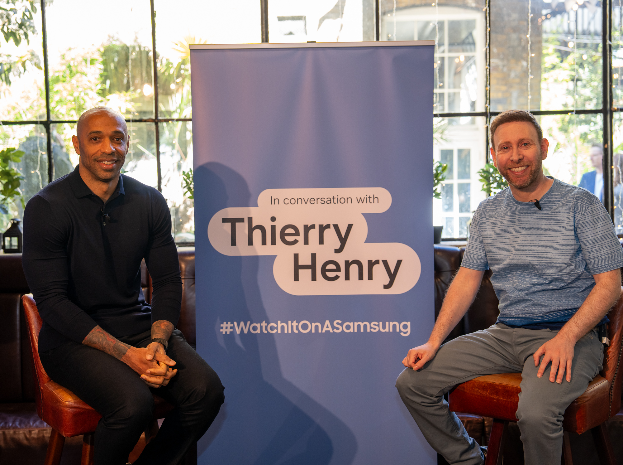 Samsung shared-viewing campaign with Thierry Henry, framing the Soccer Aid for UNICEF 2026 living-room marketing angle