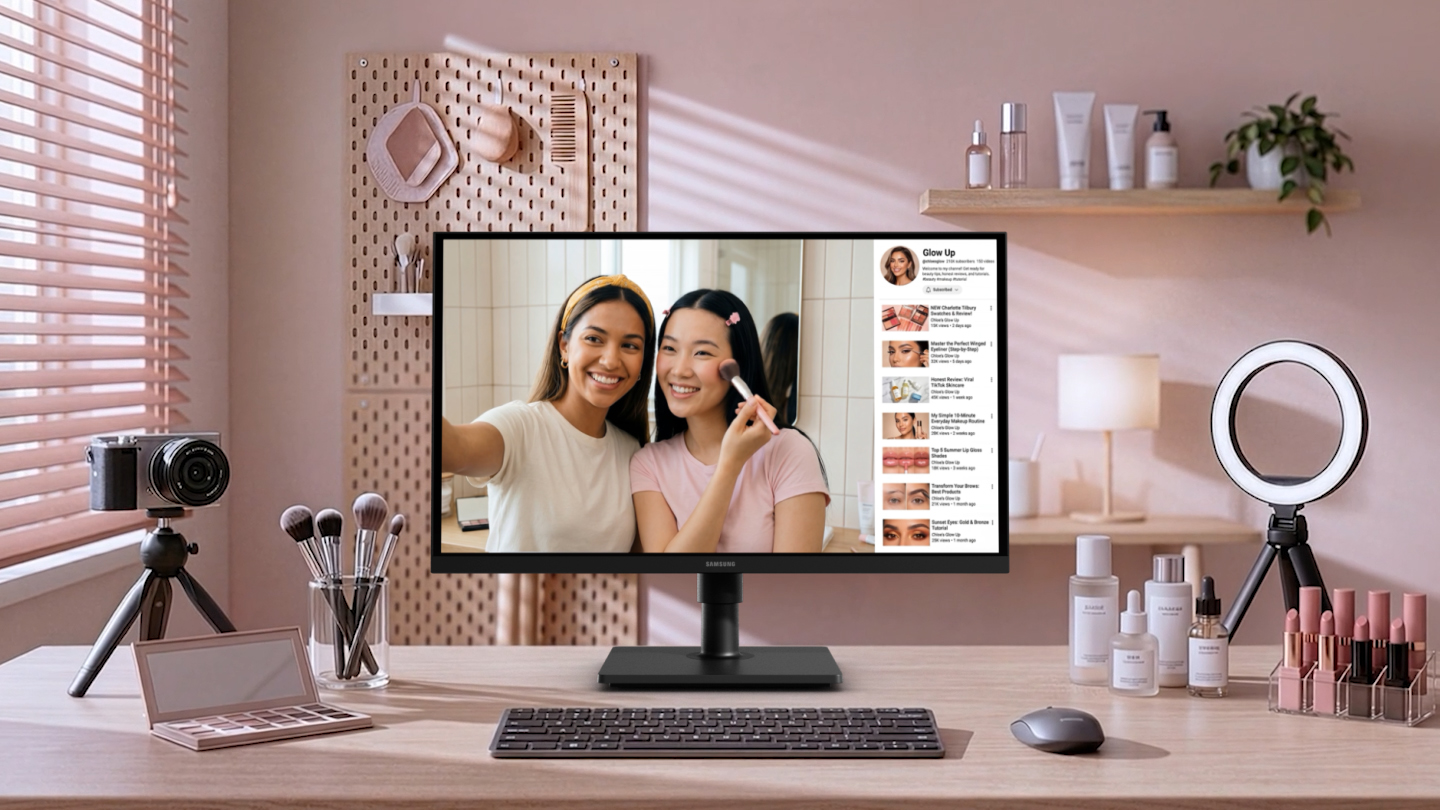Samsung 2026 Odyssey gaming and Viewfinity monitor range, sharing display tech with the S95H TV lineup