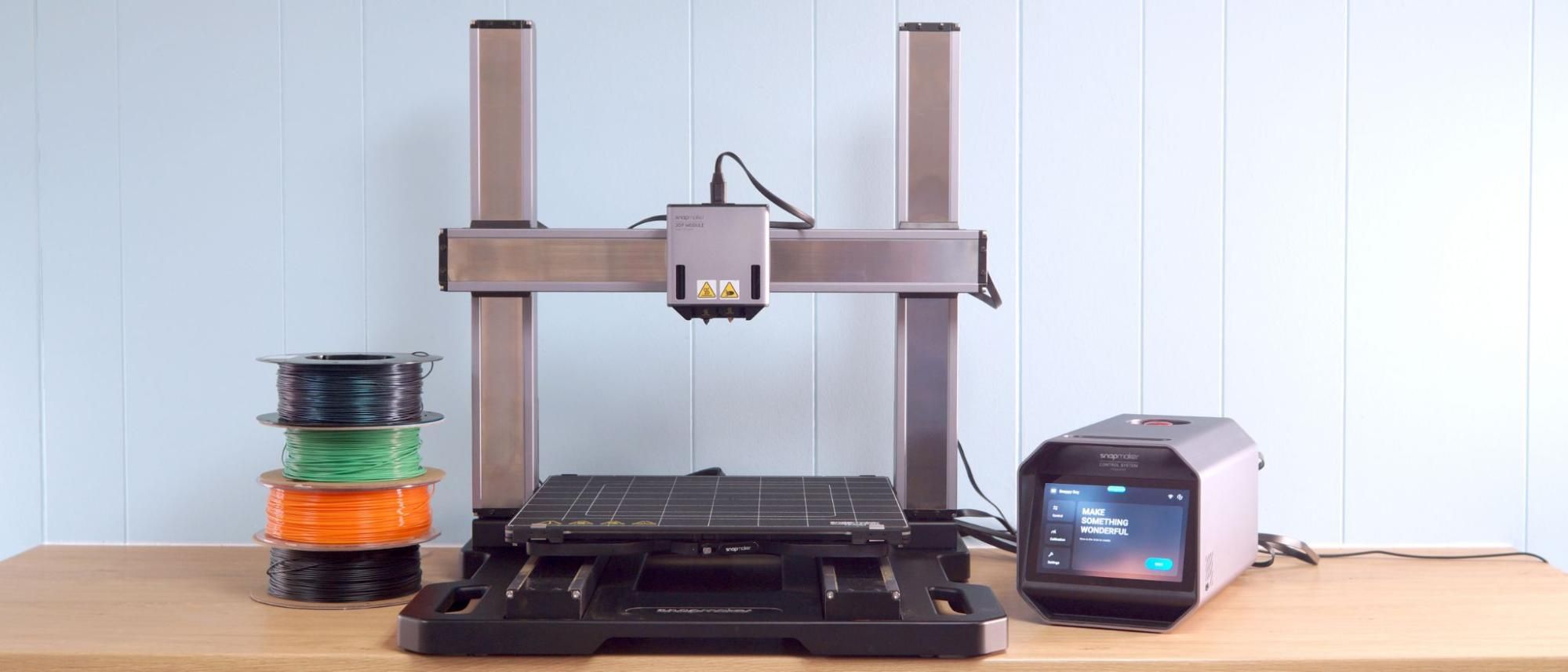 Snapmaker Artisan 200W CNC milling head cutting a workpiece