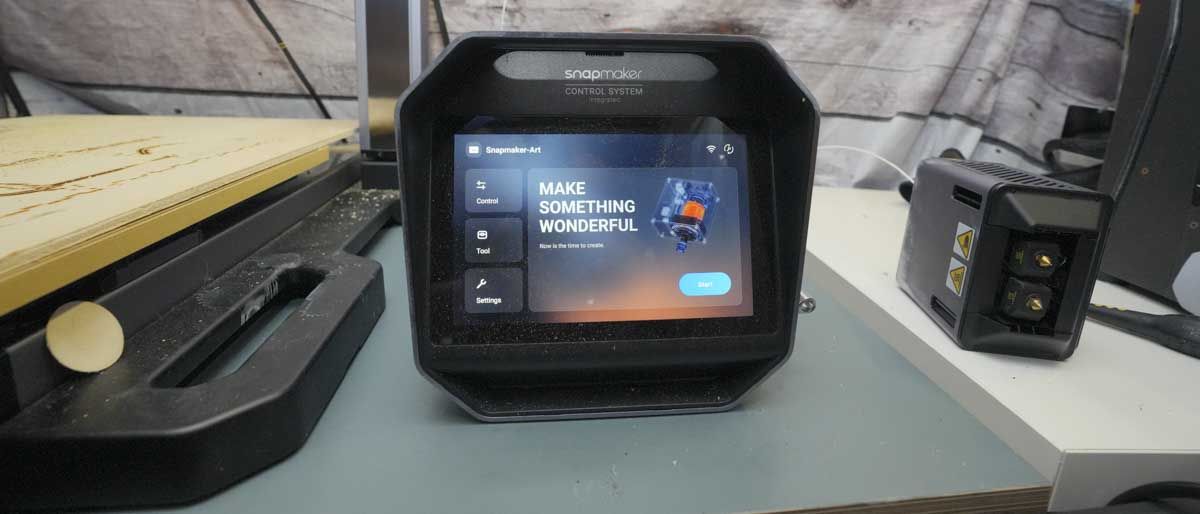 Snapmaker Artisan dual-extruder 3D printing head in operation