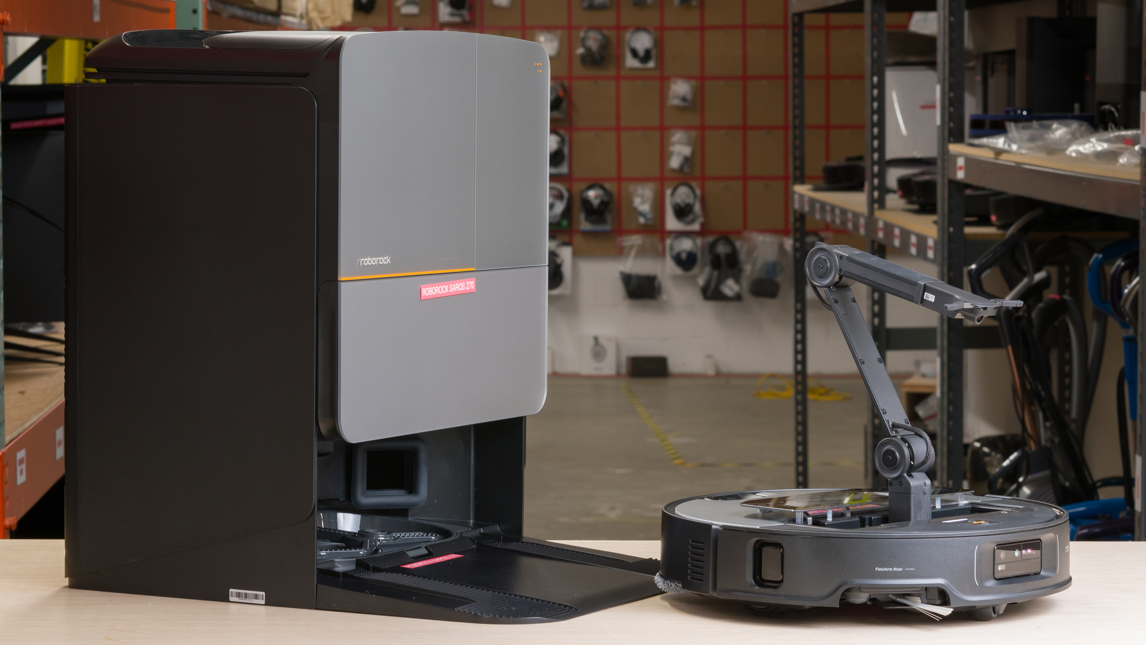 Roborock Saros Z70 climbing a raised floor threshold