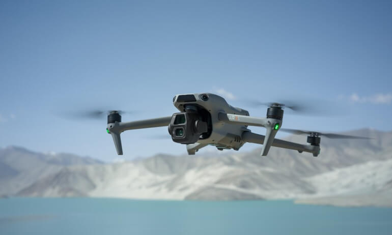 DJI Air 3S telephoto framing for creator aerial work