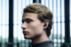 Sony WF-1000XM6 earbuds worn in ear
